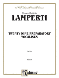 Twenty-Nine Preparatory Vocalises Sheet Music by G. B. Lamperti