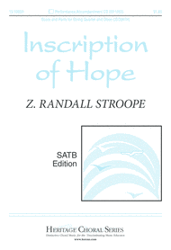 Inscription of Hope Sheet Music by Z. Randall Stroope