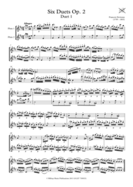 Six Devienne Flute Duets Op. 2 Sheet Music by Devienne F.