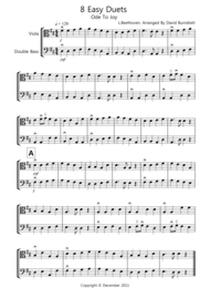 8 Easy Duets for Viola And Double Bass Sheet Music by L.Beethoven
