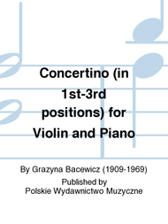 Concertino (in 1st-3rd positions) for Violin and Piano Sheet Music by Grazyna Bacewicz