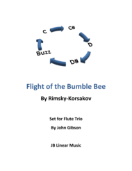 Flight of the Bumble Bee for flute trio Sheet Music by Nikolay Andreyevich Rimsky-Korsakov