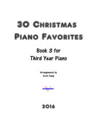 30 Christmas Piano Favorites for Third Year Piano Sheet Music by Various