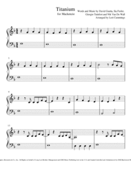 Titanium: Easy Piano Sheet Music by David Guetta