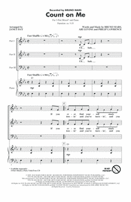 Count On Me (arr. Janet Day) Sheet Music by Bruno Mars