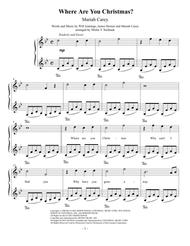 Where Are You Christmas? Easy Piano Sheet Music by Mariah Carey