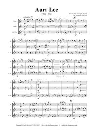 Aura Lee - Love me tender - Elvis - Flute Trio Sheet Music by Traditional
