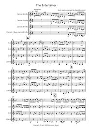 The Entertainer for Clarinet Quartet Sheet Music by Scott Joplin