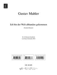 Ich bin der Welt abhanden gekommen Sheet Music by Gustav Mahler