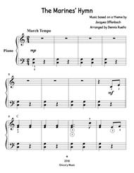 The Marines' Hymn (big note) - 2016 Easy Piano Contest Entry Sheet Music by The music is based on a theme by Jacques Offenbach