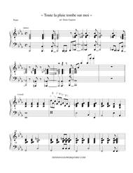 Toute la pluie tombe sur moi (partition de piano d'accompagnement) Sheet Music by Inconnu