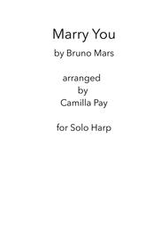Marry You for Solo Harp Sheet Music by Bruno Mars