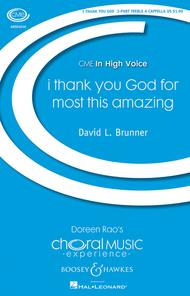 i thank You God for most this amazing Sheet Music by David L. Brunner