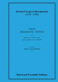 Three Dramatic Songs Sheet Music by Josef Holbrooke