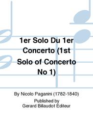 1Er Solo Du 1Er Concerto Sheet Music by Nicolo Paganini