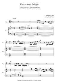 Elevazione- Adagio for Cello and Piano Sheet Music by Domenico Zipoli