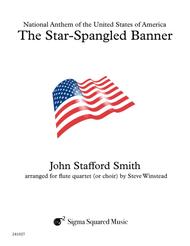 The Star-Spangled Banner for Flute Quartet or Choir Sheet Music by John Stafford Smith