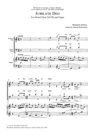 Jubilate Deo In C Major Sheet Music by Benjamin Britten