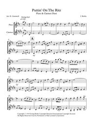 Puttin' On The Ritz: Clarinet & Flute Duet Sheet Music by Irving Berlin
