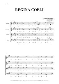 REGINA COELI LAETARE - G. Aichinger - for SATB Choir Sheet Music by G. Aichinger