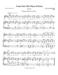 Come Into This Place of Peace Sheet Music by Wayland Rogers