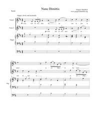 Nunc Dimittis Sheet Music by Gregory Hamilton