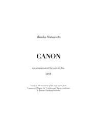 Pachelbel's Canon (arr. for solo violin) Sheet Music by Johann Christoph Pachelbel