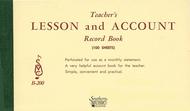 Teacher's Lesson and Account Record Book Sheet Music by Various