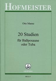 20 Studien fur bassposaune Sheet Music by Otto Maenz