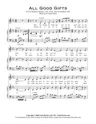 All Good Gifts : An Original Setting for SATB Choir and Piano Sheet Music by M. Ryan Taylor
