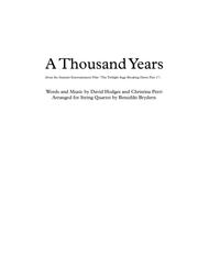 A Thousand Years Sheet Music by Christina Perri