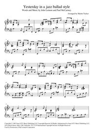 Yesterday in a jazz ballad style Sheet Music by The Beatles
