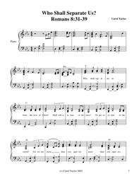 Who Shall Separate Us? (Romans 8) Sheet Music by Carol Taylor