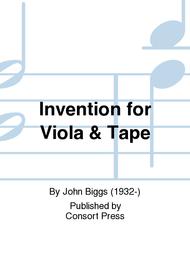 Invention for Viola & Tape Sheet Music by John Biggs