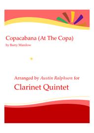 Copacabana (At The Copa) - clarinet quintet Sheet Music by Barry Manilow