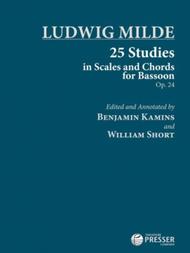 25 Studies in Scales and Chords for Bassoon Sheet Music by Ludwik Milde