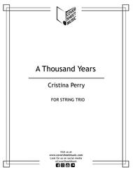 A Thousand Years String Trio Sheet Music by Christina Perri