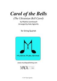 Carol of the Bells (Ukrainian Bell Carol) - for String Quartet Sheet Music by M. Leontovych