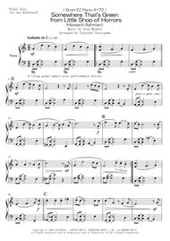 < Short EZ Piano #172 > Somewhere That's Green from Little Shop of Horrors (Howard Ashman) Sheet Music by Howard Ashman
