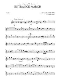 Entrance March from "The Gypsy Baron" for String Quartet Sheet Music by J. Strauss II
