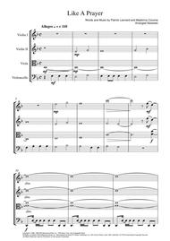 Like A Prayer - String Quartet Score and Parts Sheet Music by Madonna