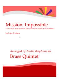 Mission: Impossible Theme from the Paramount Television Series MISSION: IMPOSSIBLE - brass quintet Sheet Music by Lalo Schifrin
