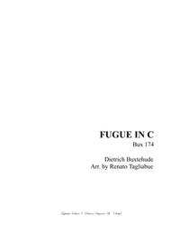 FUGUE IN C - BUXWV 174 - Buxtehude - For organ Sheet Music by Dietrich Buxtehude