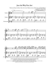 Just The Way You Are - String Trio (2 violins and cello) Sheet Music by Bruno Mars