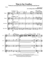 Time To Say Goodbye for Flute Quartet Sheet Music by Sarah Brightman with Andrea Bocelli