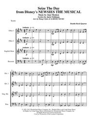 Seize The Day from Disney's NEWSIES THE MUSICAL for Double Reed Quartet Sheet Music by Alan Menken