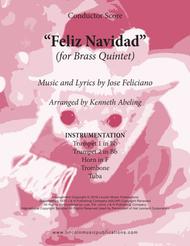 Feliz Navidad (for Brass Quintet) Sheet Music by Jose Feliciano