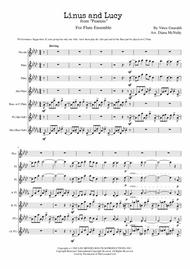 Linus And Lucy (from Peanuts) for Flute Ensemble Sheet Music by Vince Guaraldi