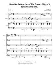 When You Believe (From The Prince Of Egypt) (for String Quartet) Sheet Music by Whitney Houston and Mariah Carey
