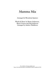 Mamma Mia arranged for Woodwind Quintet Sheet Music by ABBA